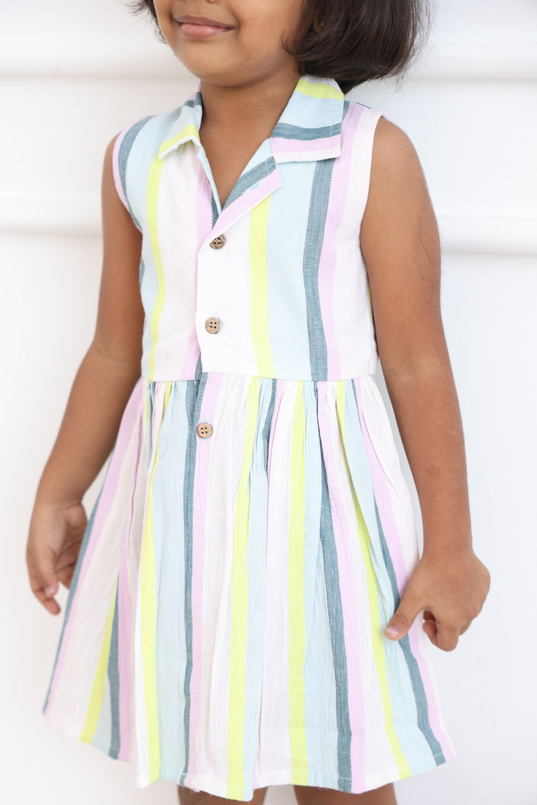 Multi Colour Stripes With Collar