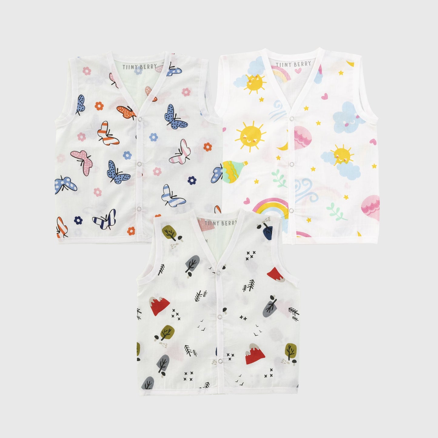 6-12 M Cotton Jabla- Pack of 3