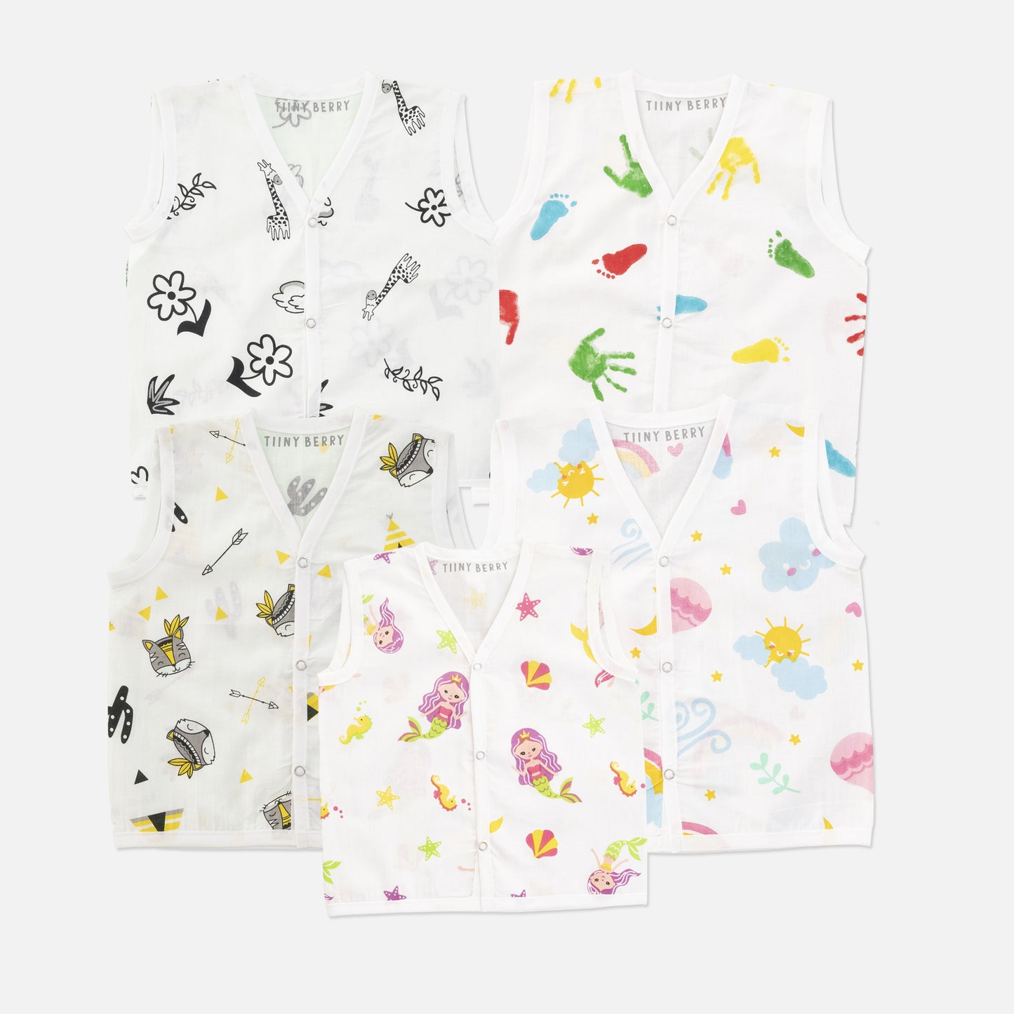 Cotton Jabla-Pack of 5