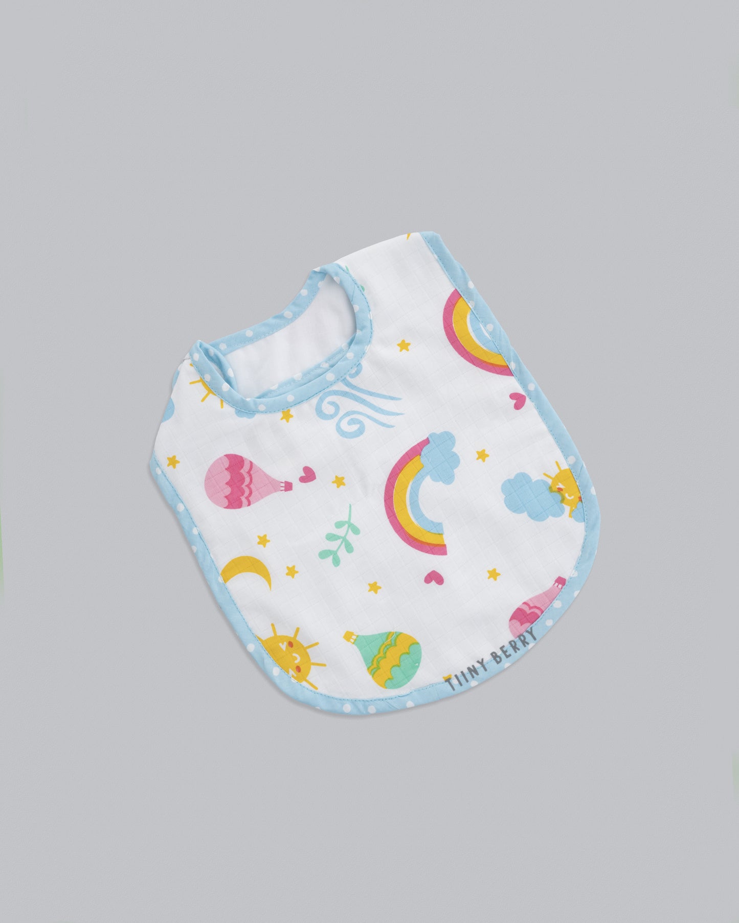 Muslin bib cloth - Up above the sky