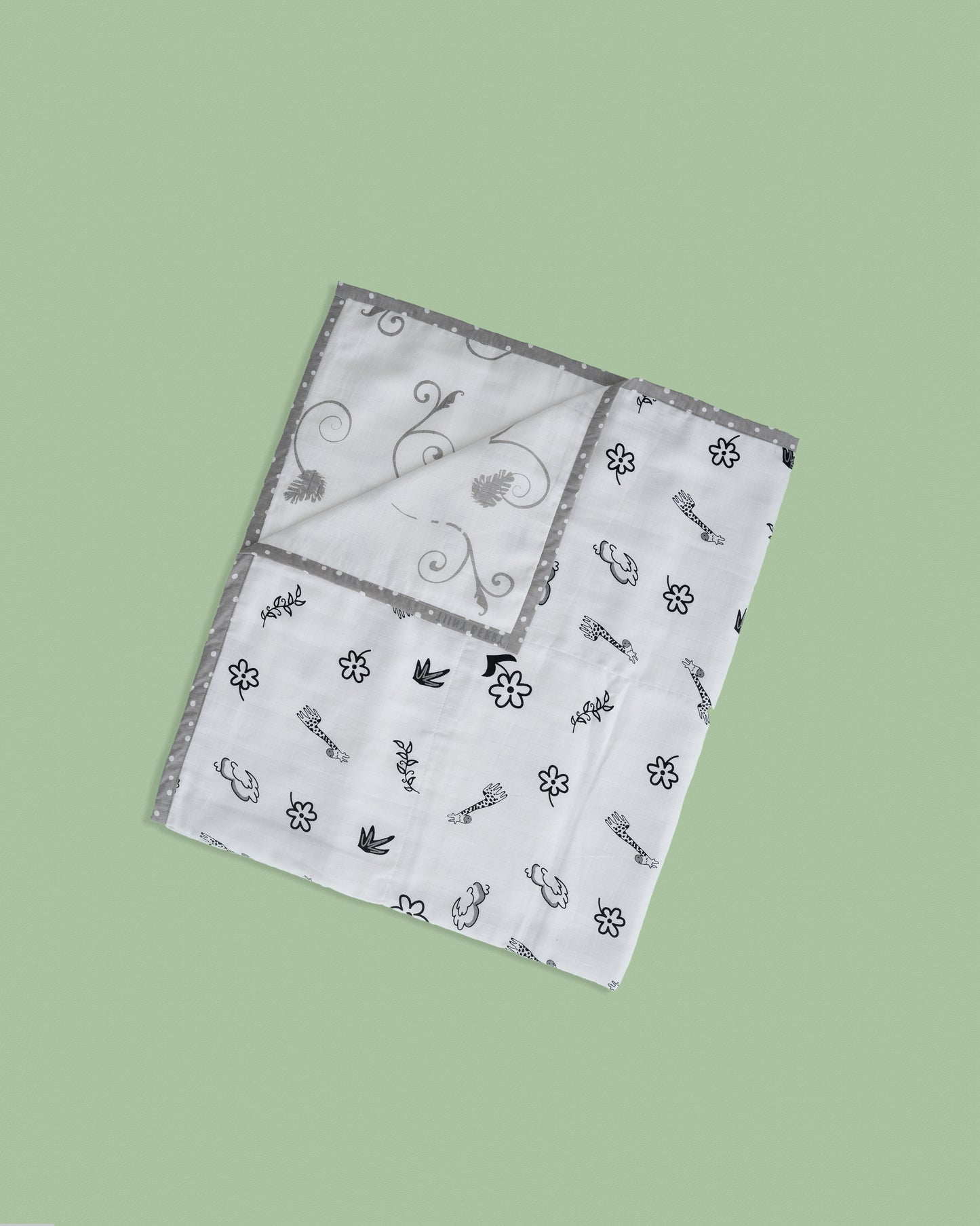 Muslin Reversable blanket - Giraffe