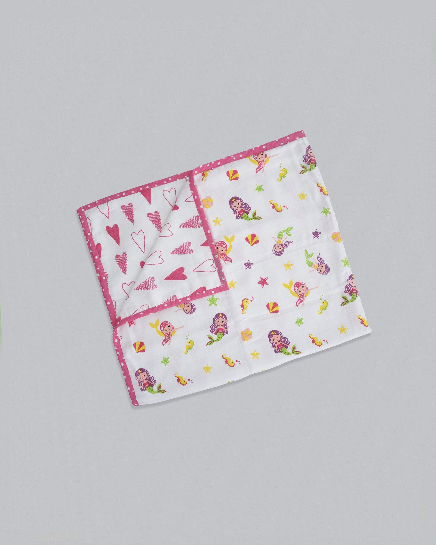 Muslin Reversable blanket -Mermaid