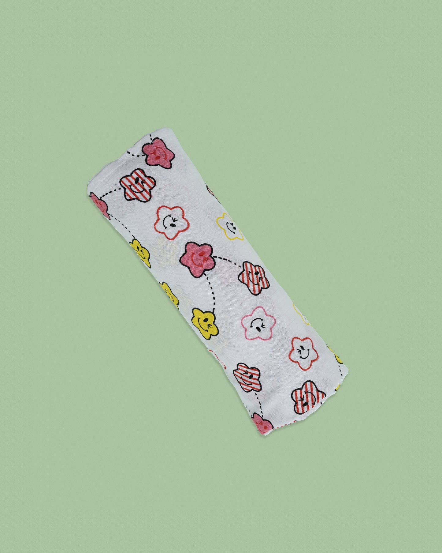 Muslin Swaddle- Smiling stars