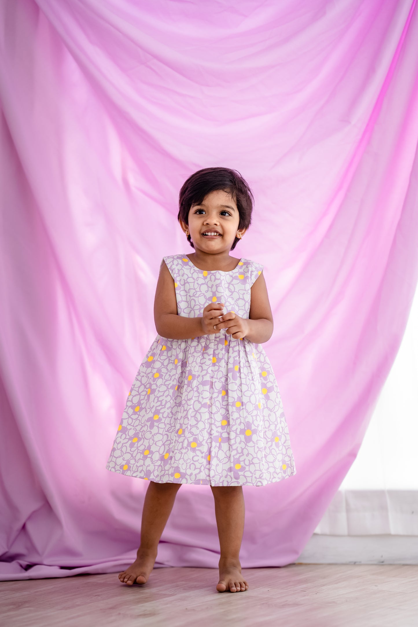 Lavender Flowers Frock