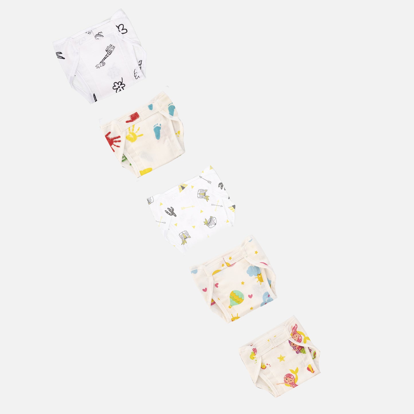 Velcro Nappy (3-6 months) Pack of 5