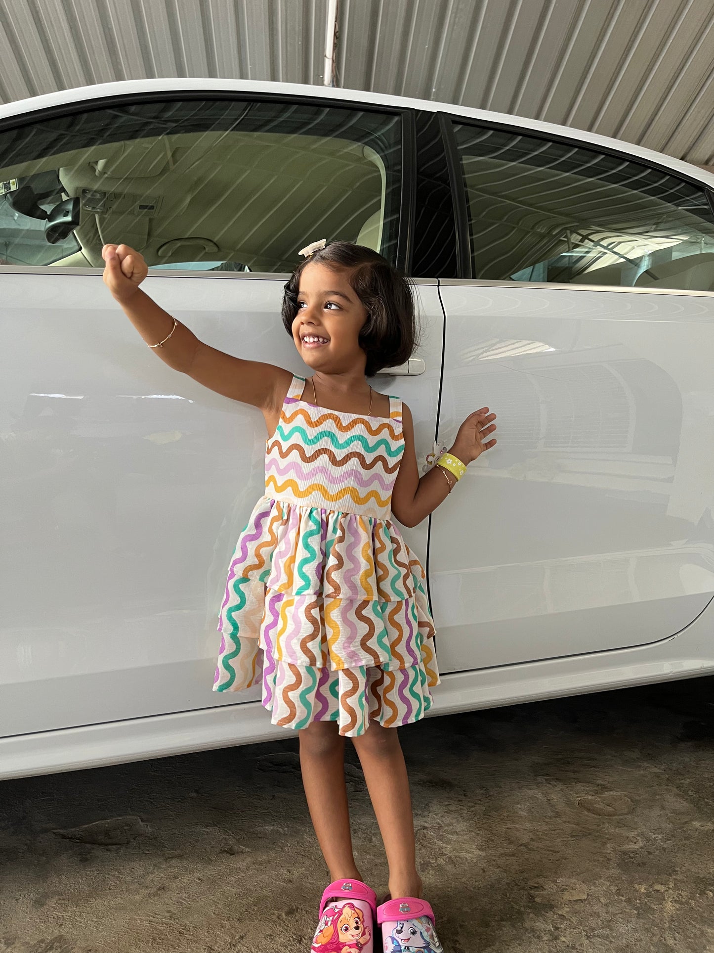 Three Layered Frill Multi Waves