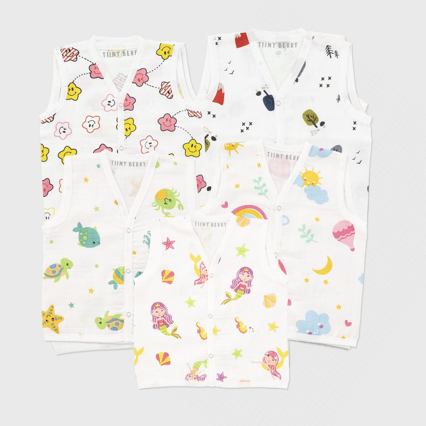 0-3 M Muslin Jablas-Pack of 5