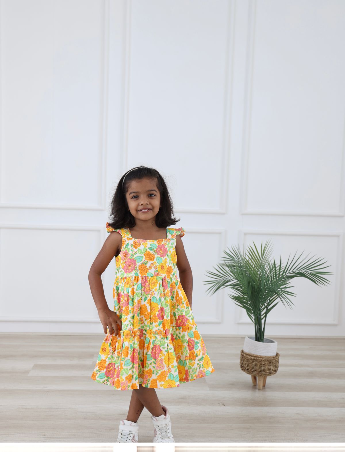 Sunshine Bloom Ruffle Sleeve