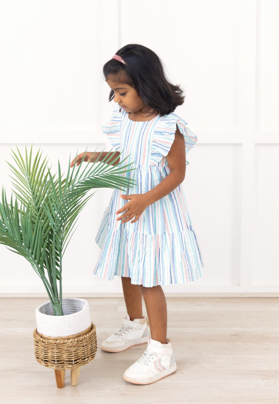 White & Blue Striped