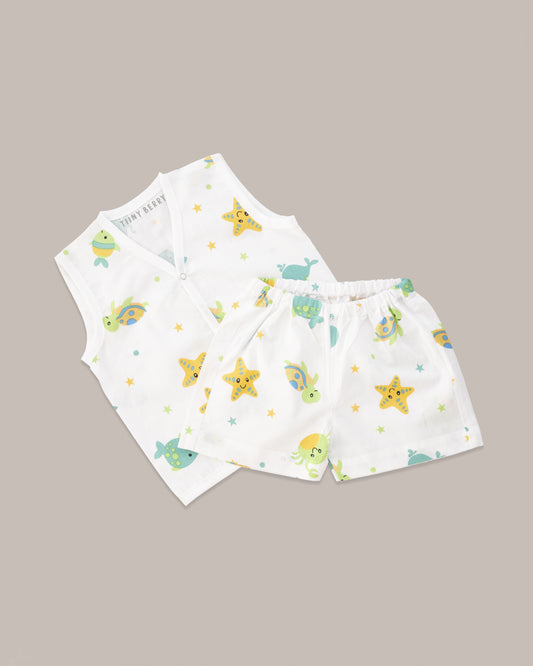 Comfy wear shorts  (3-6 m)  - Aqua