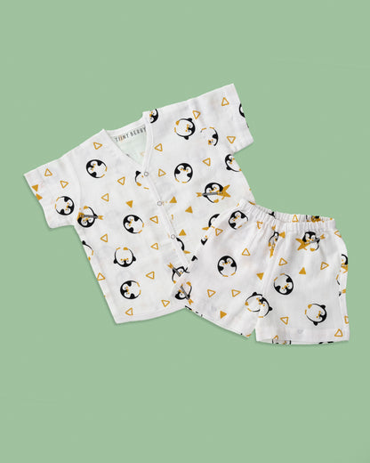 Comfy Wear Shorts 1-5Yrs - Musical Penguins