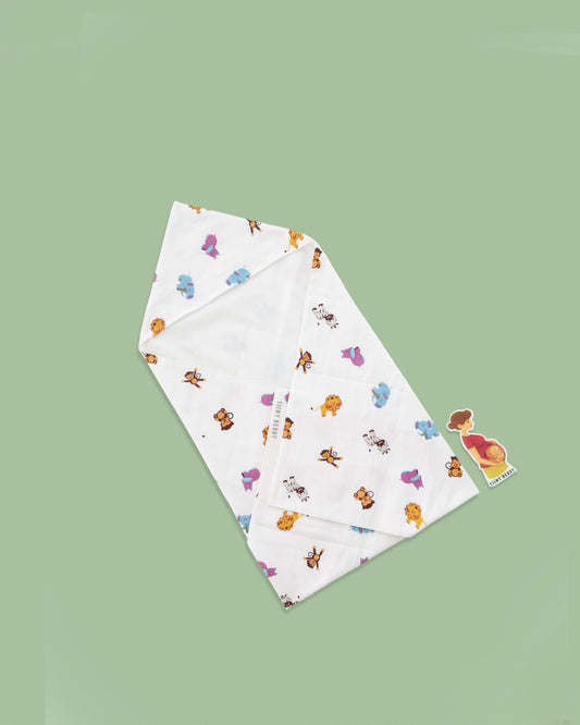 Zoo - Muslin Hooded Towel