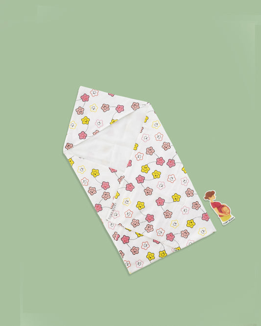 Smiling Stars - Muslin Hooded Towel