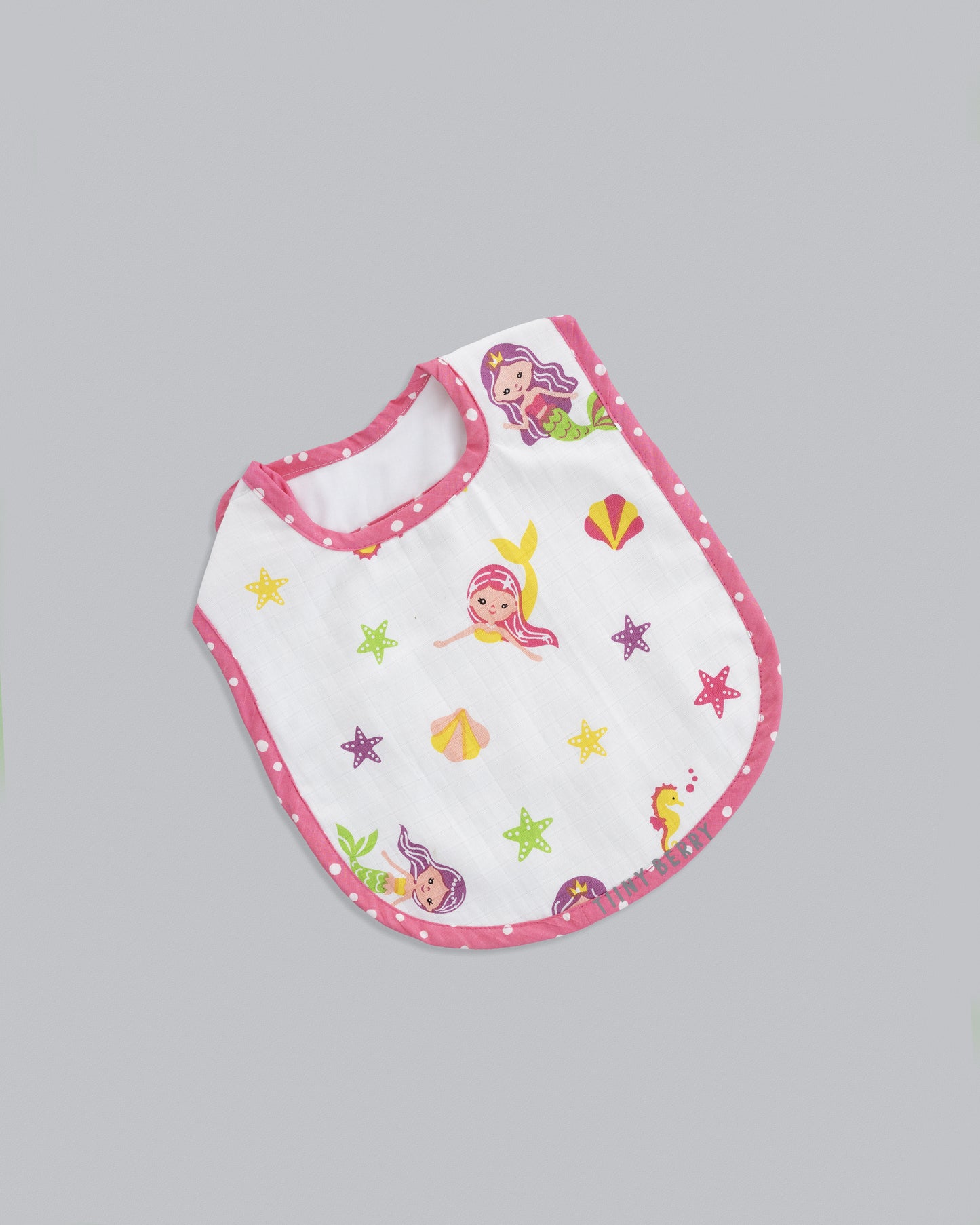 Muslin bib cloth  - Mermaid