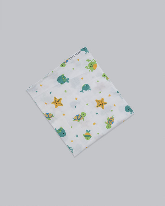 Small Muslin Towel - Aqua