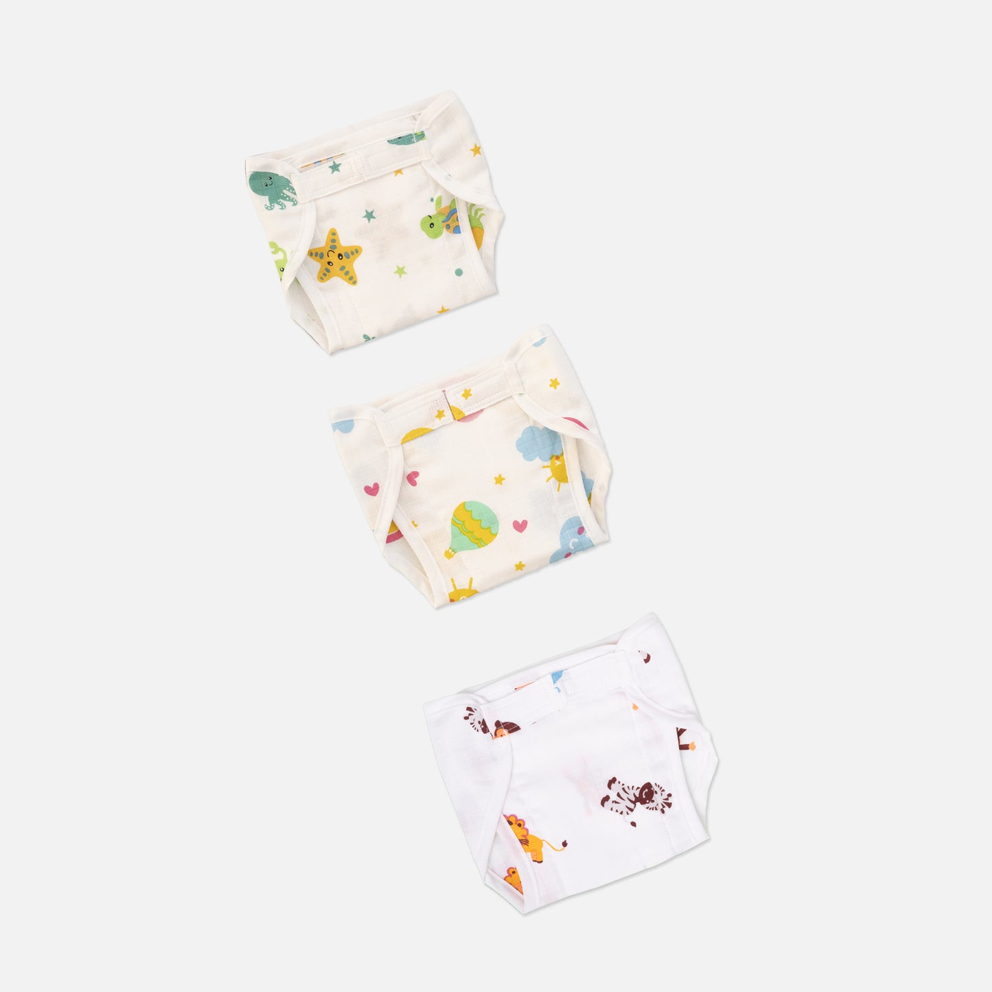 Velcro Nappy (3-6 months) Pack of 3