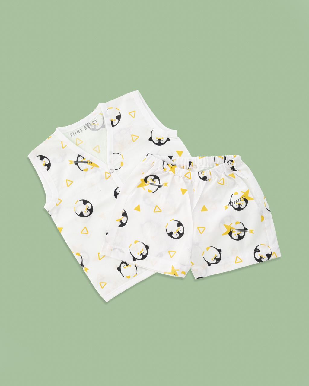 Comfy Wear shorts ( 6-12 Months )- Musical Penguin
