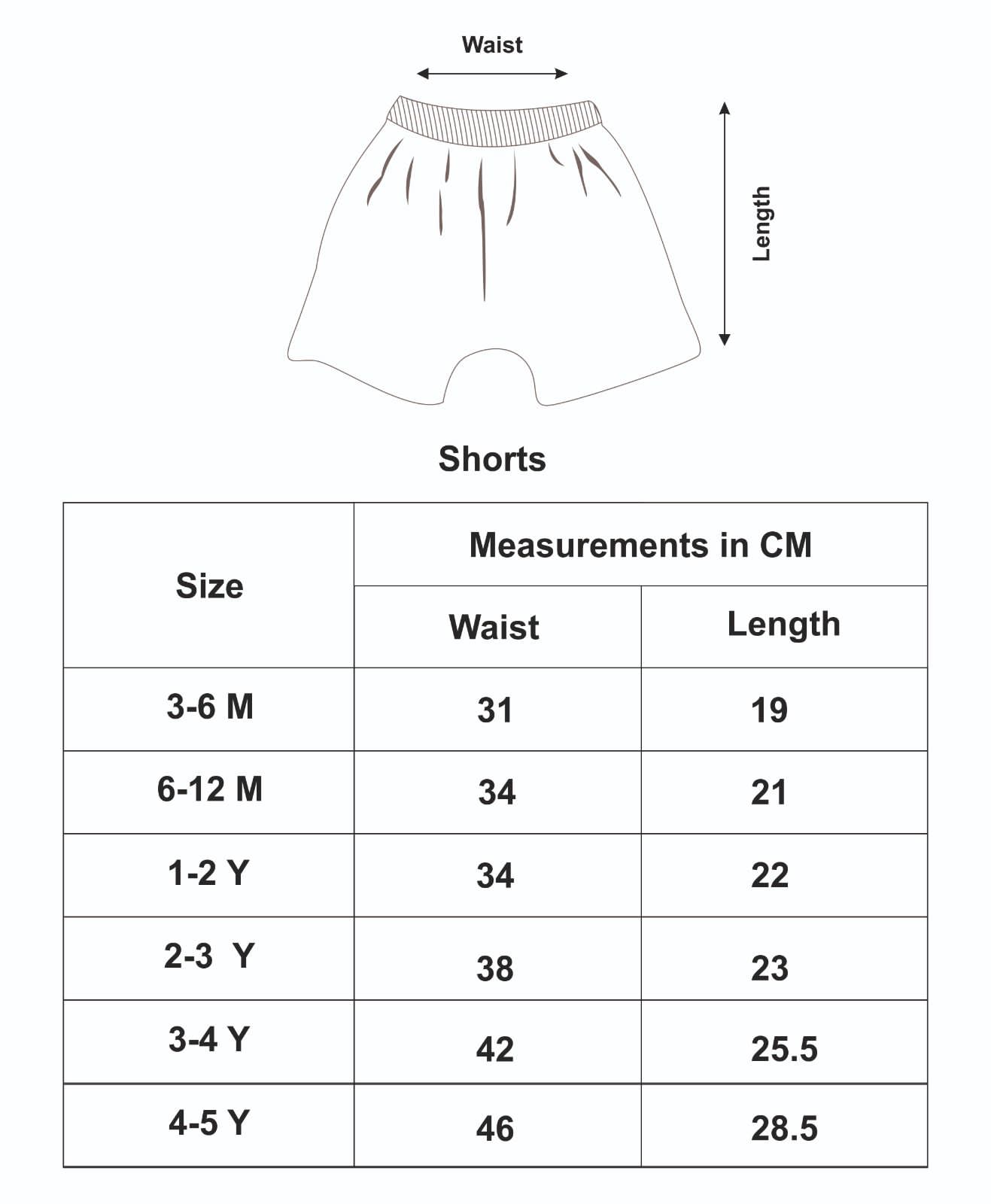 Comfy Wear Shorts 1-5Yrs - Giraffe