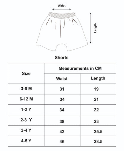 Comfy Wear Shorts 1-5Yrs - Up Above The Sky