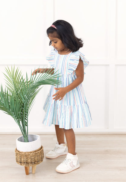 White & Blue Striped